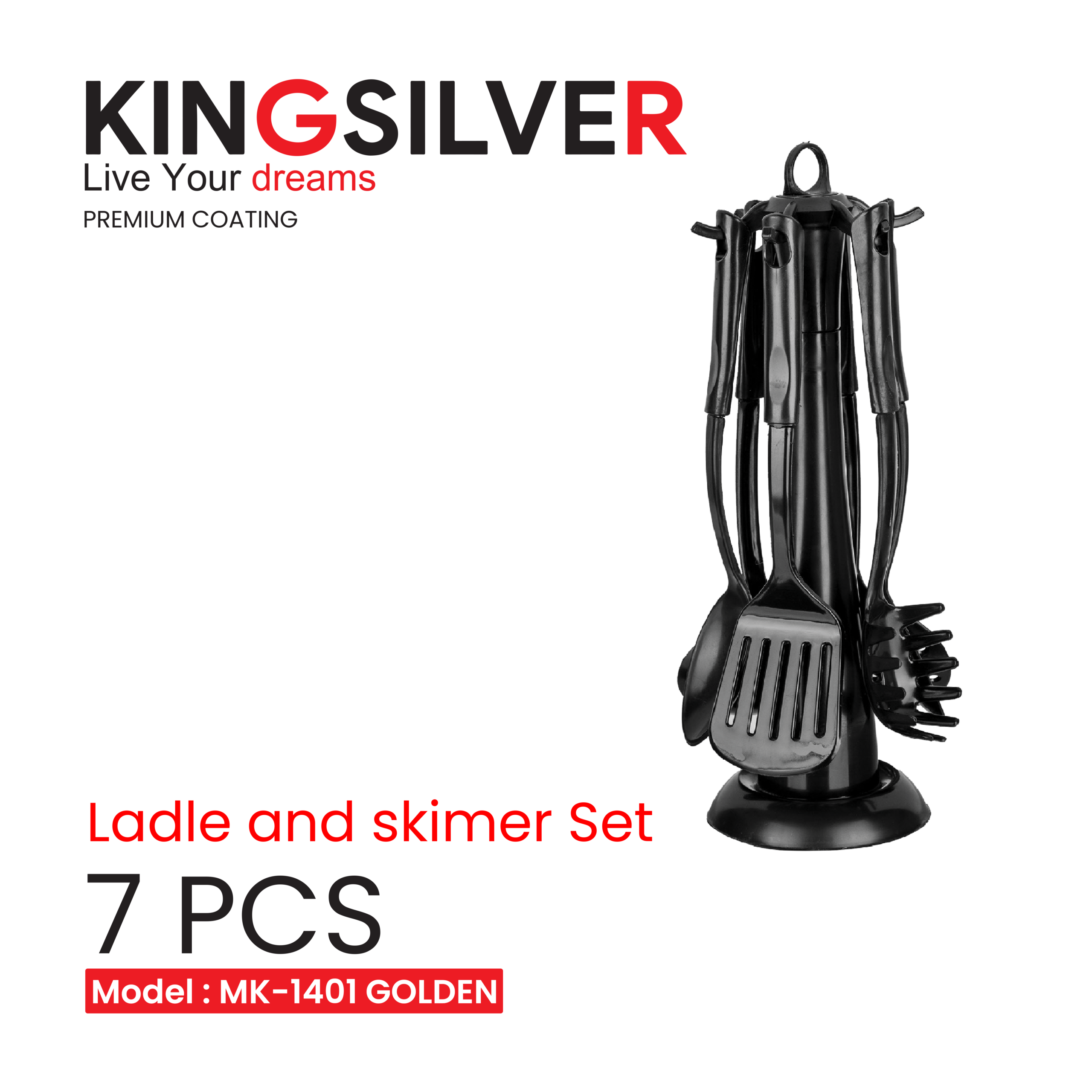 سرویس قابلمه 19 پارچه میلان کوتینگ گرانیتی  MK-1401 Golden